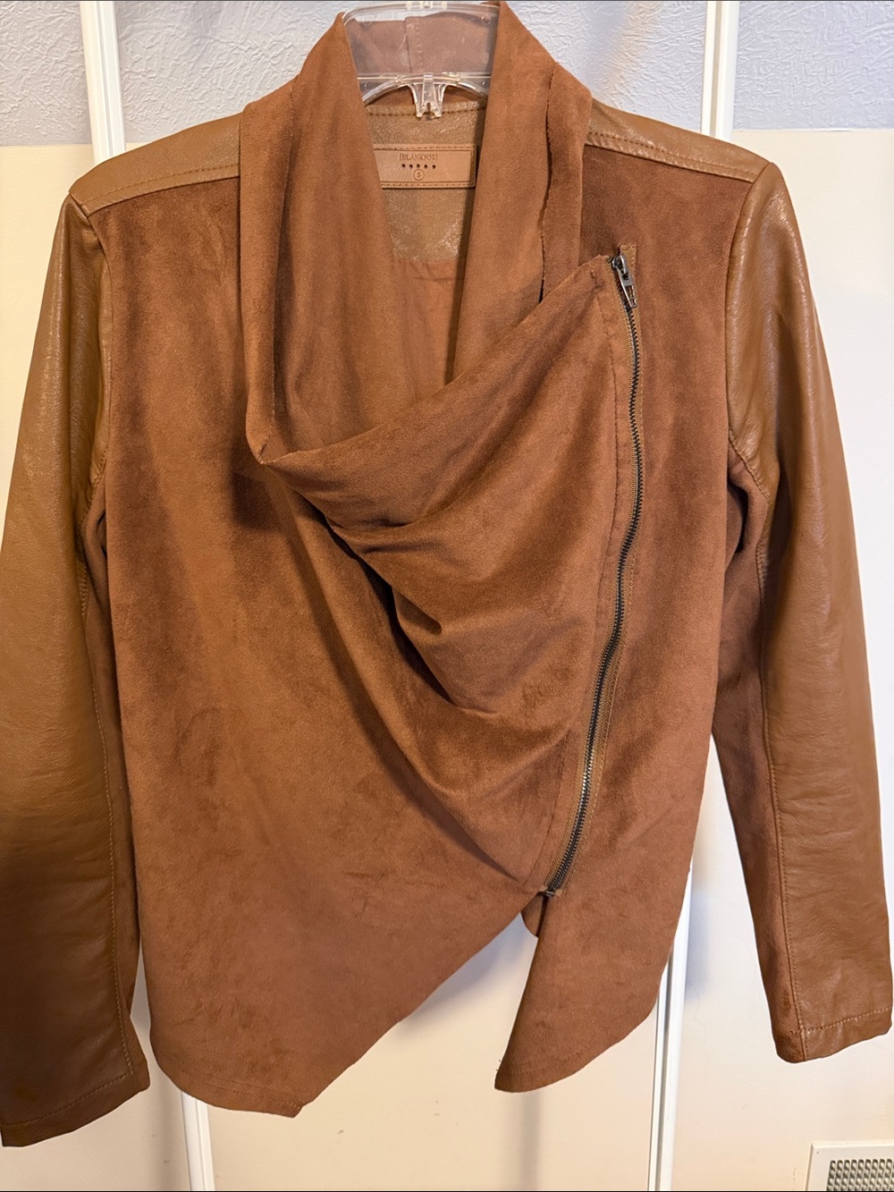 BLANK NyC  brown faux leather and suede  jacket - size small